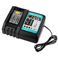 Miniatyrbillede 2 af 3: Makita Makit oplader DC18RC uden skærm 14.4V-18V effekt 3A - Perfekt