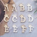 Miniatyrbillede 5 af 8: Modekrone 26 Initialer A til Z Krystal Rhinestone Broche Gold-C