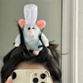 Pikkukuva 3 / 8: 1. Ratatouille-panta hiuspanta pehmolelukoriste käsintehty