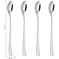 Miniatyrbillede 3 af 5: Latte Skeer, Sæt med 4 Lange Skeer, Rustfrit Stål Kaffeskeer Teskeer Perfekt til Latte Kaffe, Espresso