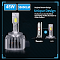 Miniatyrbilde 2 av 6: -D1S D3S LED-frontlykter HID D2S D4S D5S D8S D1R D2R D3R Billamp Turbo LED 35000LM CSP-brikke 6000K Hvit 90W Plug&Play- WELLNG D2S D2R