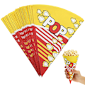 Miniatyrbillede 2 af 2: 100 stk. Popcorn Papirposer med Koniske Spidser Kegleformede Slikposer til Popcorn Slik