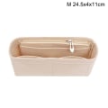 Miniatyrbild 1 av 5: Multi-Pocket Women Insert Bag Handbag i filttyg - Beige Beige L