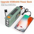 Miniatyrbilde 7 av 10: Håndsveivgenerator DAB/FM Bluetooth Radio Nødradio Håndsveiv Solcelledrevet Radio