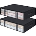 Miniatyrbillede 8 af 8: Opbevaringspose til under sengen 3-pak 90L Stor Opbevaringsboks til under sengen med 4 x Store lynlåseposer