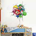 Pikkukuva 2 / 3: 3d Super Mario Prinsessa Peach Luigi Yoshi Switch Peli Seinä Tarra Huone Deko Juliste