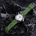 Miniatyrbild 6 av 6: AVEKI klockarmband 20 mm rostfritt stål spänne snabbkoppling fluorogummiband för män, militärgrön