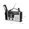 Miniatyrbild 10 av 10: Bärbar LED Handvev Radio AM FM SW Sol Dynam Outdoor Nödradio med Bärbar Ficklampa