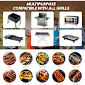 Miniatyrbillede 5 af 6: 6-pak Grillmåtte, Ovnmåtte, Bagemåtte - Non-Stick - 40x33 Sort Sort 6-pak 6pcs