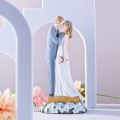 Miniatyrbild 4 av 5: Bröllopstårta Topper Bröllopsdekorationer Brud och Brudgum Figur Rolig Bröllopspar Staty (d-4)