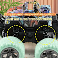 Miniatyrbillede 4 af 6: Politibil Rotérbar Firehjulstræk Inertial Stunt Off-Road Køretøjsmodel Legetøj