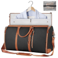 Miniatyrbilde 1 av 5: Bæreveske for klær, stor PU-skinn duffelbag for kvinner, vanntett klespose XC Black