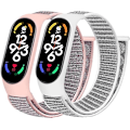 Miniatyrbillede 1 af 7: Rem til Xiaomi Band 7/6/5/Amazfit Band 5, 2-pak Åndbar Nylon Sports Solo Loop Udskiftningsarmbånd
