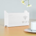 Miniatyrbild 1 av 5: Trådlös Wifi Router Hylla Förvaringslåda Väggmonterad ABS Organisatör White