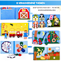 Miniatyrbilde 5 av 6: Quiet Book® | 3D Filt Aktivitetsbok Utdannende Sansestimulerende Leke | førskolelæringsleke travelbok | Bush Board for småbarn