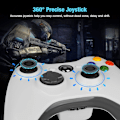 Miniatyrbillede 3 af 5: Trådløs controller til Xbox 360, 2.4GHZ Game Joystick Controller Gamepad til Xbox 360 Slim Console, PC Windows 7/8/10, Hvid (inkluderet modtager)