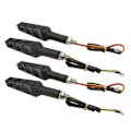 Miniatyrbilde 2 av 4: 4 stk Motorsykkel LED Blinklys Dagkjørelys Foran Blinklys Bak Blinklys 12V Gul