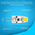 Miniatyrbilde 2 av 5: 6 stk. G4 LED-pære 12v DC Dimbar Cob LED G4-pære 1,5w 360 graders lysspredning for å erstatte 15w halogenpære (Varmhvit)_xx