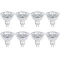 Miniatyrbilde 1 av 5: Halogenpære Gu5.3 Mr16 35w 12v varm hvit 2800k Dimbar, deksel 400 lumen 2-pin erstatningsfrontlykt, 8 stk Cisea