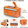 Miniatyrbillede 3 af 8: Nød Håndsving Radio Bærbar Solradio, AM/FM 2000mAh Genopladelig Dynamo Radio