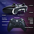 Miniatyrbild 3 av 5: Xbox One trådlös handkontroll, Xbox trådlös handkontroll för Xbox Series X&S/Xbox One/Elite/Windows 7/8/10 Svart