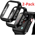 Miniatyrbillede 1 af 5: 2-pak hærdet glasbeskyttelse Apple Watch 41 mm Sort Sort Bl