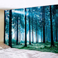 Miniatyrbild 1 av 5: 3D-skogstapet väggkonst sängöverkast heminredning A A 200*150CM