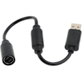 Pikkukuva 5 / 5: perfk Pelikonsoli USB-muunninsovittimen kaapeli irrotettava kaapeli Xbox 360 -ohjaimelle, musta/harmaa - musta
