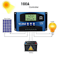 Miniatyrbillede 2 af 5: 40a Mppt Solpanel Regulator Ladecontroller 12v/24v Auto Fokus Sporing