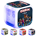 Miniatyrbild 1 av 3: Roblox Tryckt Digital Väckarklocka 7 Färgväxlande Spel Nattlampa LED-Display Sängbordsklocka Heminredning Barnleksak Presenter D