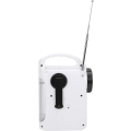 Miniatyrbillede 5 af 10: Vejrvarslingsradio med LED-lommelygte, Solcelledrevet bærbar håndsving AM/FM radio, Mobiltelefonoplader