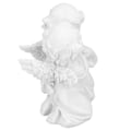Miniatyrbillede 6 af 8: Engel Statue Syntetisk Harpiks Omfavnende Form Hvid Engel Ornament til Skrivebordsdekoration Engel Højre 0.2