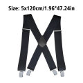 Miniatyrbillede 3 af 5: Justerbare Sorte Seler til Mænd Unisex Bukser Elastisk Sch sort one-size