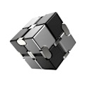 Miniatyrbilde 3 av 5: Metall Infinity Cube Anti Stress Aluminiumlegering Enkel Spill Kontor Flip Kubisk Fidget Leker genshin Voksne Angst Relief qiyi tilpasset