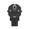 Miniatyrbilde 4 av 7: EU til IEC320 C5 strøm, EU hann til IEC320 C5 hunn AC-kontakt, EU(4,8 mm) 2-pin til PDU/UPS konverteringskontakt, 10A 250V