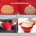 Pikkukuva 7 / 8: Silikoninen popcorn-kulho - kokoontaitettava Orange