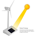 Miniatyrbilde 4 av 6: Mini Solenergi Vindmølle Leke for Barn Praktisk Vindturbinsett Utdannende Barn