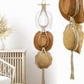 (Beige, Tre Hattar Stil) Makramé Hatthållare för Vägg