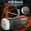 Miniatyrbild 5 av 9: Nödradio, 4500mAh Bärbar Handvev Solcellsdriven AM FM SW Radio Utomhusradio Trådlös