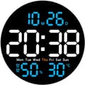 Digital LED-väggklocka med fjärrkontroll, temperatur, datum, luftfuktighet och stor display
