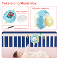 Miniatyrbild 4 av 5: Babymobil med hängande roterande leksaker, Take Along Music Box och projektorfunktion, Timing Remote, Perfekt present till baby sovande-blå