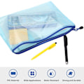 Miniatyrbilde 3 av 10: 10 stk A5 Plastlommer, Glidelåsposer A5 Mesh Dokumentmapper for Filoppbevaring, Skole