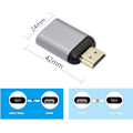 Pikkukuva 3 / 5: USB C - HDMI -sovitin, 4K@60Hz USB Type C -liitin HDMI-urosliittimeen, kotiin ja toimistoon, Apple-laitteita ei tueta
