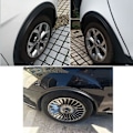 Pikkukuva 10 / 10: Universaalit Lokasuojat Bil Hjulbågar Wing Expander Arch Ögonbryn Stänkskydd Läpp Body Kit Cover Mud Guard Tillbehör