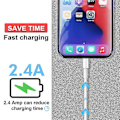 Pikkukuva 4 / 5: 2 kpl yhteensopiva Apple iPhone -latauskaapeli 1m, Apple Lightning - USB-kaapeli 1 metri Nopea lataus Apple Phone pitkät kaapelit