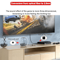 Miniatyrbild 5 av 5: Digital till Analog Ljudkonverteringskabel, Digital Spdif/Optisk & Koaxial till Analog L/R RCA Ljudkabel för TV