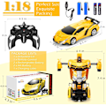 Miniatyrbild 5 av 6: Transformationsrobot RC-bilar: Enknappstransformation och 360 graders roterande drift