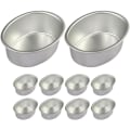 Miniatyrbillede 1 af 5: 10 stk Mini Oval Ægformet Aluminium Legering Metal Cheesecake Form Brødform Kagefad Pudding Gele Jar DIY Bageri
