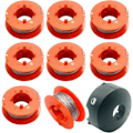 Miniatyrbilde 1 av 5: Reservedeler til Bosch ART 23, 26, 30 Combitrim, Easytrim gresstrimmer, selges med beskyttelsesdeksel, modell F016L71088 (8 spoler + 1 deksel).