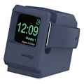 Miniatyrbild 1 av 4: För Apple Watch 7 6 5 4 iWatch 3 2 1 Silikonställ Laddningsdocka Hållare Retro Dator Mönster Nattduksbord Förvaringsfäste Bas blue
